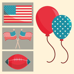 Sticker - USA icon set