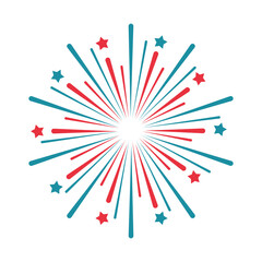 Poster - fireworks celebration icon