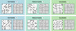 Collection Sudoku game with answers. Different complexity.