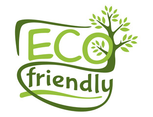 Wall Mural - Eco friendly emblem for natural products