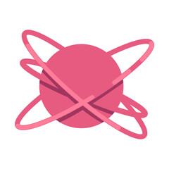 Poster - Studying chemistry and physics semi flat color vector object. Molecules and atoms. Physical science. Full sized item on white. Simple cartoon style illustration for web graphic design and animation