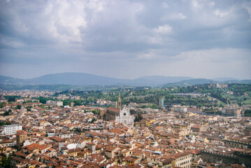 Beautiful aerial view of Florence Italy