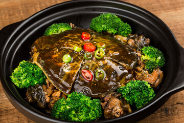 Sticker - Delicious Chinese cuisine：Braised Turtle in Brown Sauce