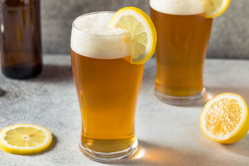 Cold Boozy Refreshing Lemon Beer Shandy