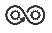 Icon Continuous Improvement Process And Infinity Sign Symbol Of Endless