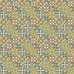 Naklejka na meble Abstract seamless groovy flower background.
