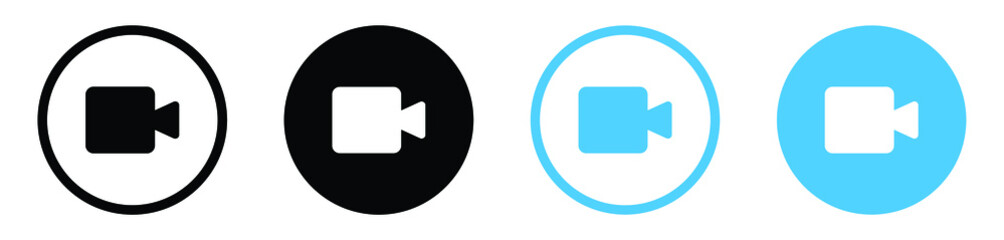 Aufkleber - video camera icon for streaming , facetime icons video call symbol
