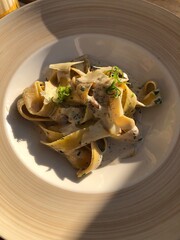 Canvas Print - pasta with mushrooms