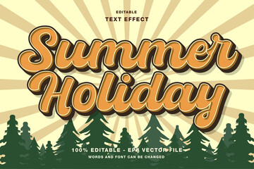 Summer Holiday Vintage Text Effect