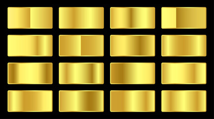 Wall Mural - premium yellow golden gredients set in different reflections