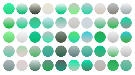 Canvas Print - big set of green gradients colors combination