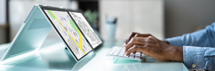 Poster - Cadastre Map And City Building Survey
