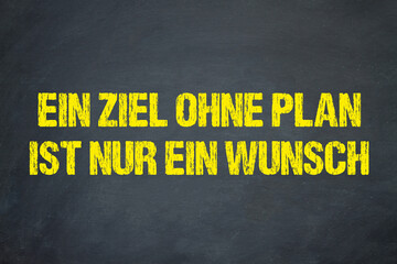 Poster - Ein Ziel ohne Plan, ist nur ein Wunsch.