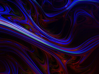 Fototapete - 
surreal futuristic digital 3d design art abstract background fractal illustration for meditation and decoration wallpaper