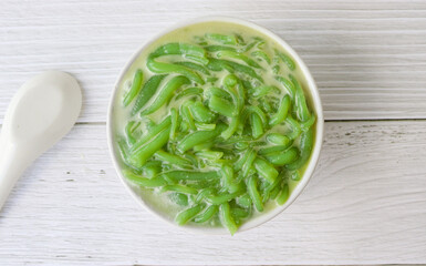 Wall Mural - Lod Chong from Thailand It is pandan leaf vermicelli in coconut milk, a Thai dessert.