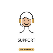 Support Icons  Symbol Vector Elements For Infographic Web