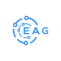 Wall Mural - EAG technology letter logo design on white  background. EAG creative initials technology letter logo concept. EAG technology letter design.
