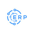 ERP technology letter logo design on white  background. ERP creative initials technology letter logo concept. ERP technology letter design.