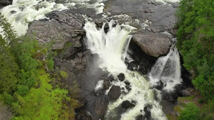 Wall Mural - Ristafallet waterfall in the western part of Jamtland is listed as one of the most beautiful waterfalls in Sweden.