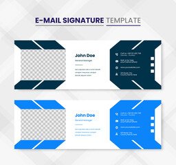 Email Signature or Email Footer and Personal Social Media Cover Design Template