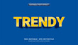 Trendy bold text effect. Editable yellow gradient font effect for sales headline on blue background