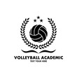 volley ball academic logo template illustration