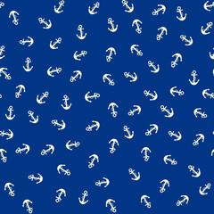 Aufkleber - Blue pattern and hand draw in marine style.