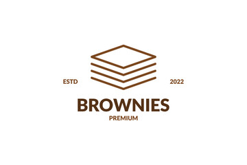 Wall Mural - Flat brownies food icon logo design vector template