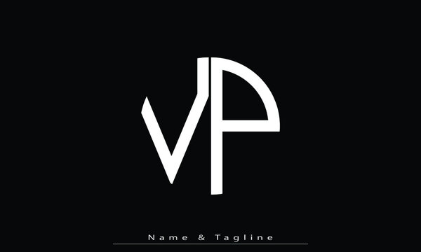 Alphabet letters Initials Monogram logo VP , PV