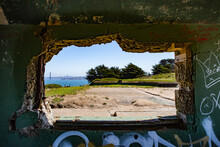 Battery Spencer from the hole on the wall. San Francisco, California.