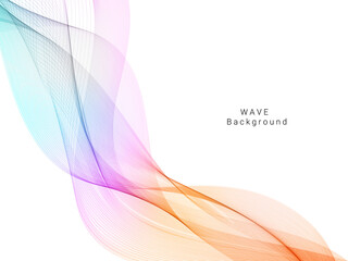 Wall Mural - colorful wave design modern background