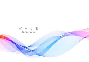 Wall Mural - Colorful smoke wave design modern background
