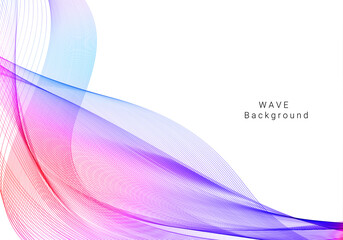 Colorful dynamic wave design stylish background