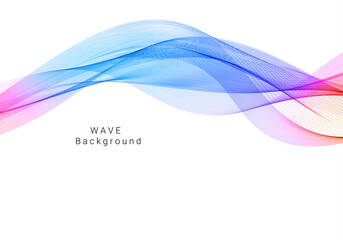 Wall Mural - Colorful dynamic wave design stylish background