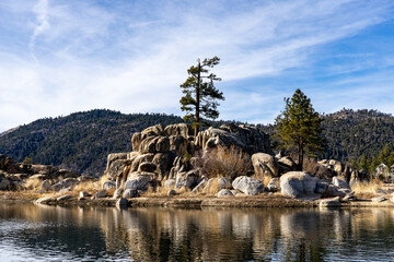 Wall Mural - beautiful view of big bear park california
