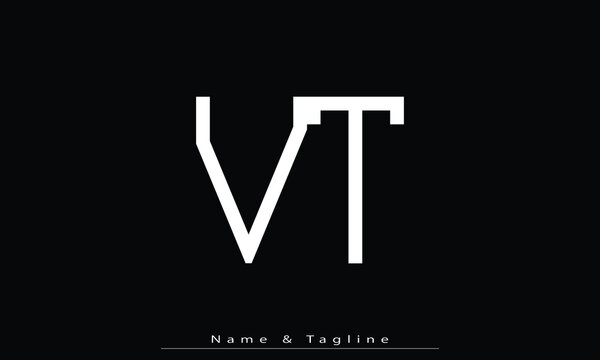Alphabet letters Initials Monogram logo VT , TV
