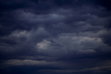 dark blue clouds before storm