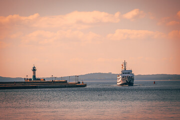 Sticker - Ship sailing near the port of Rugen, Germany