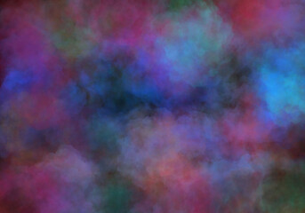Abstract background in the form of many-colored clouds and is suitable for use in projects of imagination, creativity and design.