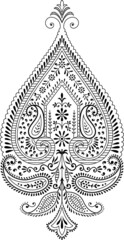 bountiful paisley motif on white background 