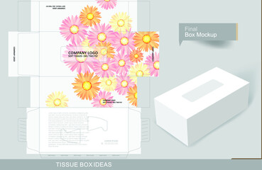 Poster - Vector illustration of a tissue box mockup with a space for the company logo