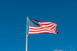 United States flag on a pole