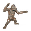 © DM7 - chimpanzee astronaut is attacking in white background