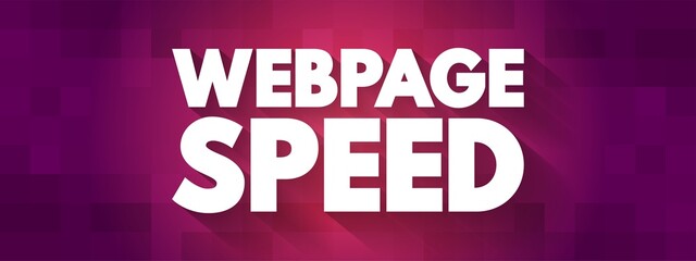 Poster - Webpage Speed text quote, concept background
