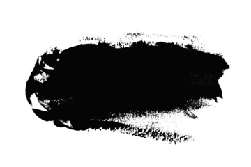 Poster - black stroke of paint isolated on white background