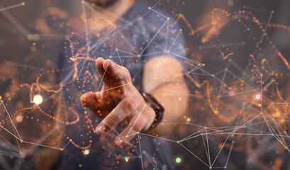 Wall Mural - cloud network computer connects to internet server service for cloud data transfer