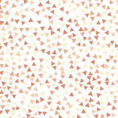 Wall Mural - Abstract triangles pattern background. Triangular salmon red and pink design. Minimalist abstract wallpaper