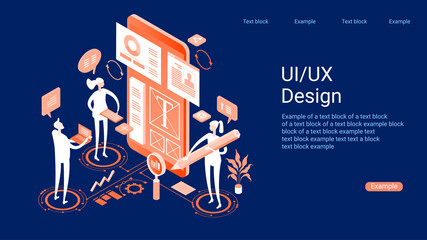 Wall Mural - UX / UI design  concept banner