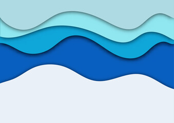 a4 - papercut background in wavy style.