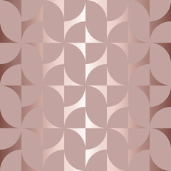 Poster - Geometric seamless pattern. Repeated elegant modular background. Luxury texture for design prints. Repeating bauhaus decorative patern. Repeat geometry mosaic grid. Pastel color. Vector illustration